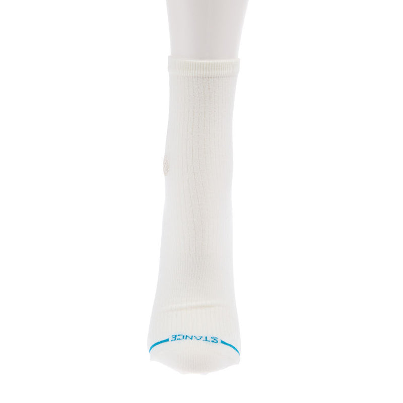 Stance Women's Fine Rib Ivory Quarter Socks