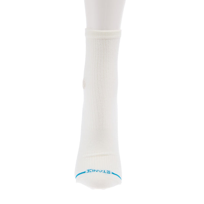 Stance Women's Fine Rib Ivory Quarter Socks