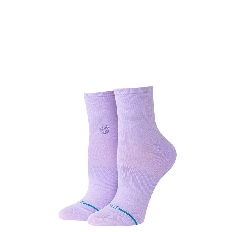 Stance Women's Purple Fine Rib Quarter Socks