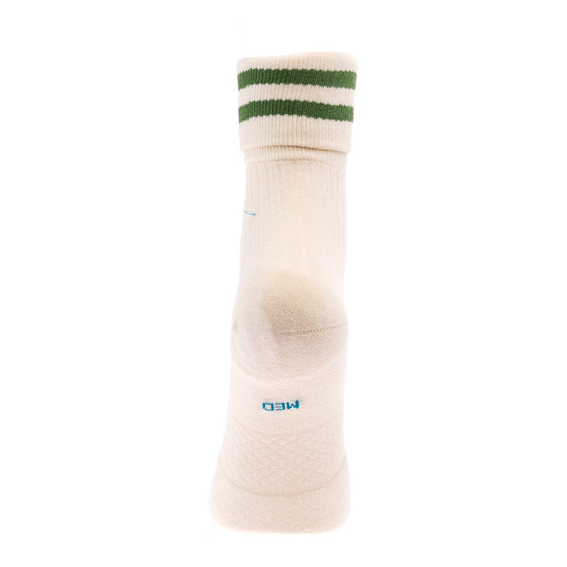 Stance Women`s Green Accent Roll Cuff Quarter Height Sock