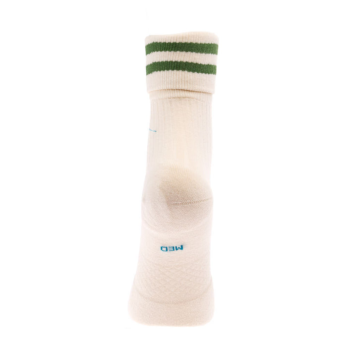 Stance Women`s Green Accent Roll Cuff Quarter Height Sock