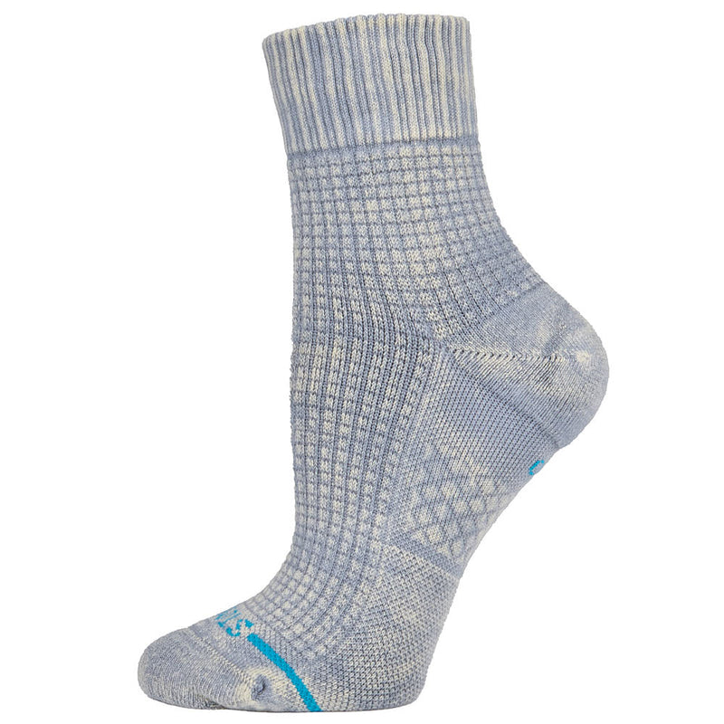 Stance Women's Solid Waffle Heather Grey Quarter Socks