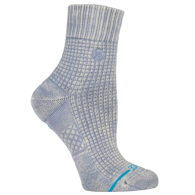 Stance Women's Solid Waffle Heather Grey Quarter Socks