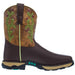 Corral Women Farm and Ranch Chocolate/Cactus Soft Toe Work Boot