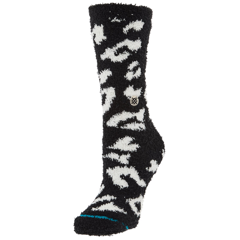 Stance Womens Purrfect Plush Black Crew Socks