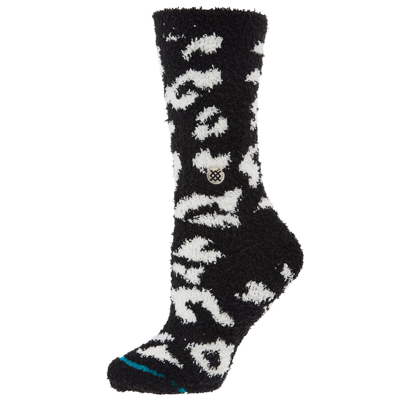 Stance Womens Purrfect Plush Black Crew Socks