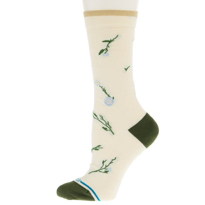 Stance Women's Wildflower Ivory Crew Socks