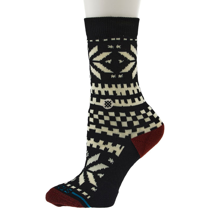 Stance Unisex Flake Black and White Crew Socks