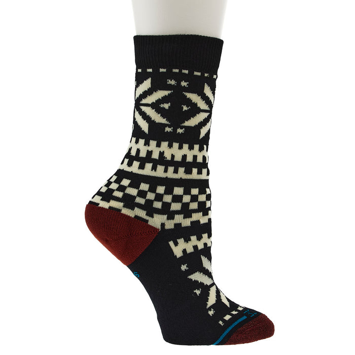Stance Unisex Flake Black and White Crew Socks