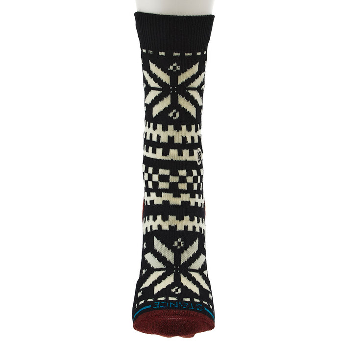 Stance Unisex Flake Black and White Crew Socks