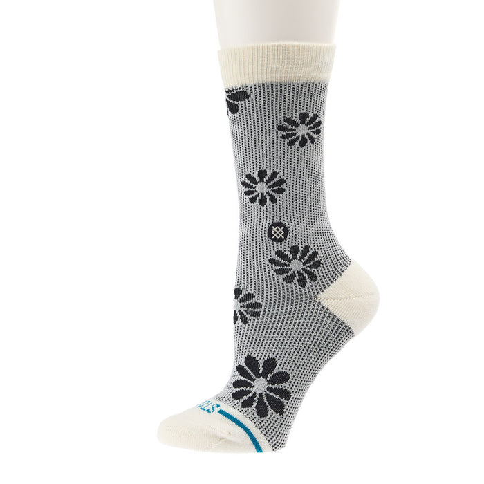 Stance Women's Floral Stitch Ivory Crew Socks
