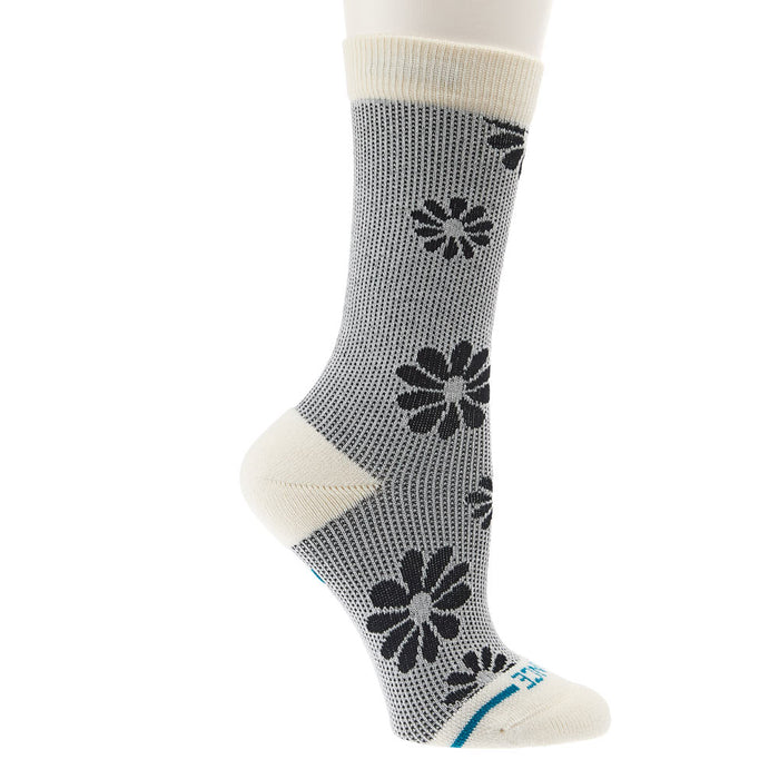 Stance Women's Floral Stitch Ivory Crew Socks
