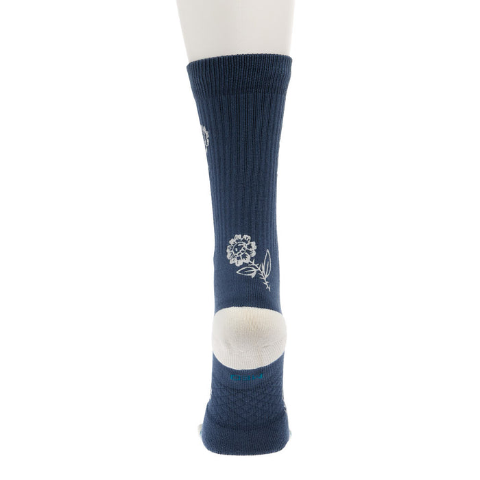 Stance Women's Petite Bloom Slate Blue Crew Socks