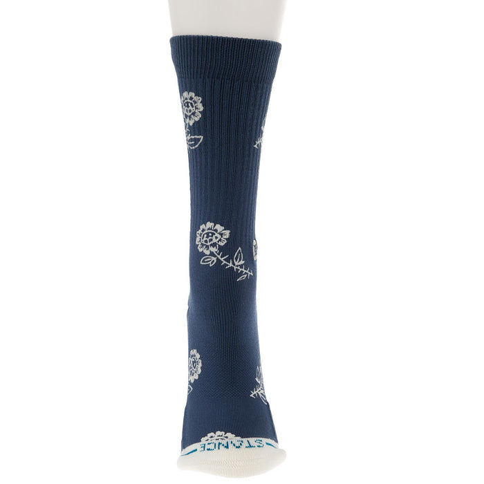 Stance Women's Petite Bloom Slate Blue Crew Socks