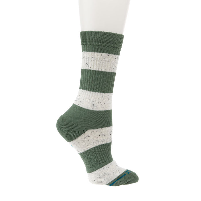 Stance Women's Nep Stripe Green Crew Socks