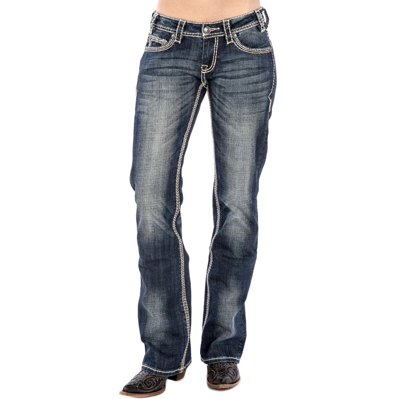 Rock N Roll Cowgirl Women's Midrise Bootcut Riding Jean