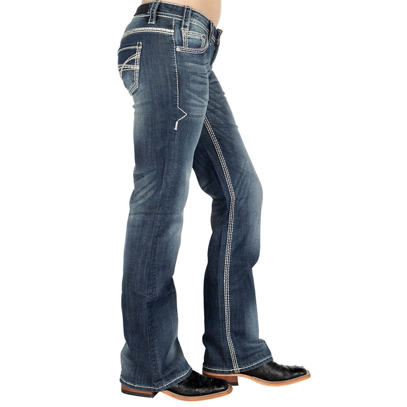 Rock N Roll Cowgirl Women's Midrise Bootcut Riding Jean