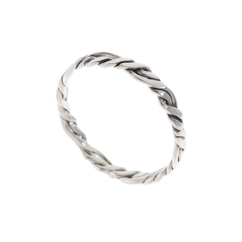 Andy Mikes Wallace Braided Silver Ring