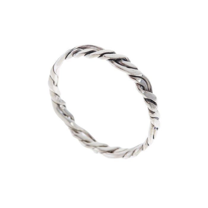 Andy Mikes Wallace Braided Silver Ring