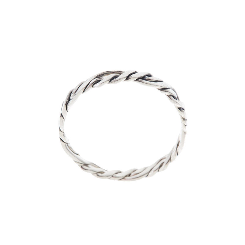 Andy Mikes Wallace Braided Silver Ring