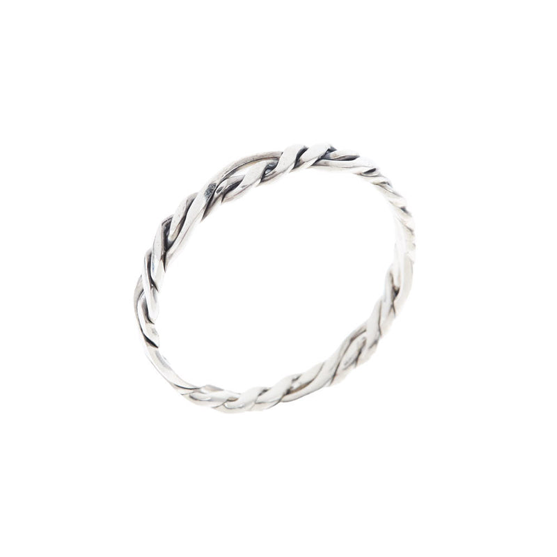 Andy Mikes Wallace Braided Silver Ring