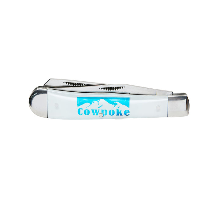 Whiskey Bent Knives Acrylic Menthol Cowpoke Trapper Knife