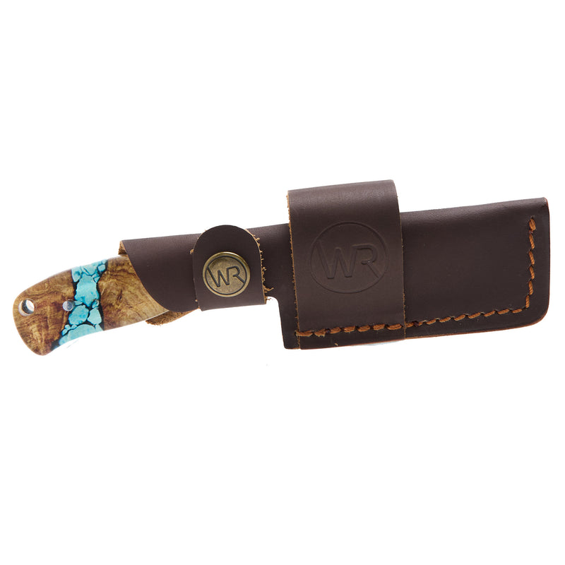 Whiskey Bent Knives Turquoise River Bull Cutter