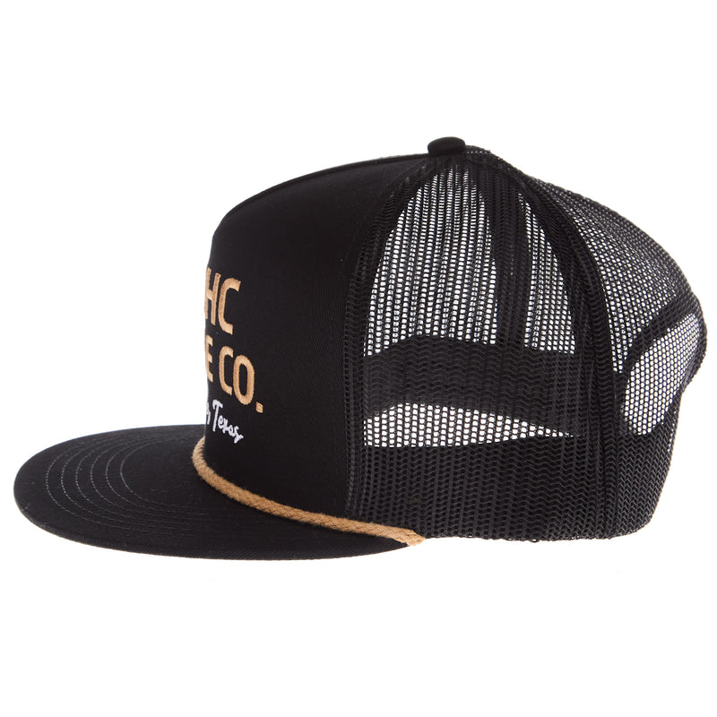 Whiskey Bent Hat Co Black and Gold Cap