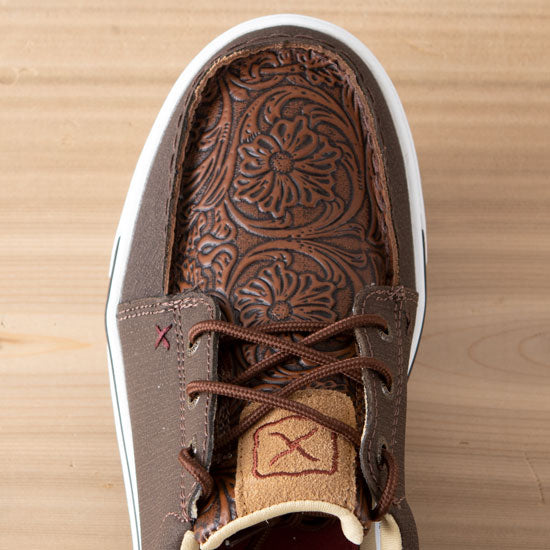 Twisted X Women`s Cocoa Tooled Brown Kicks Casuals — NRS