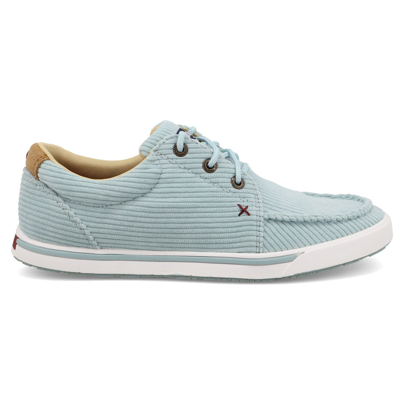 Twisted X Women`s Wrangler by Iced Aqua Corduroy Lace Up Kick