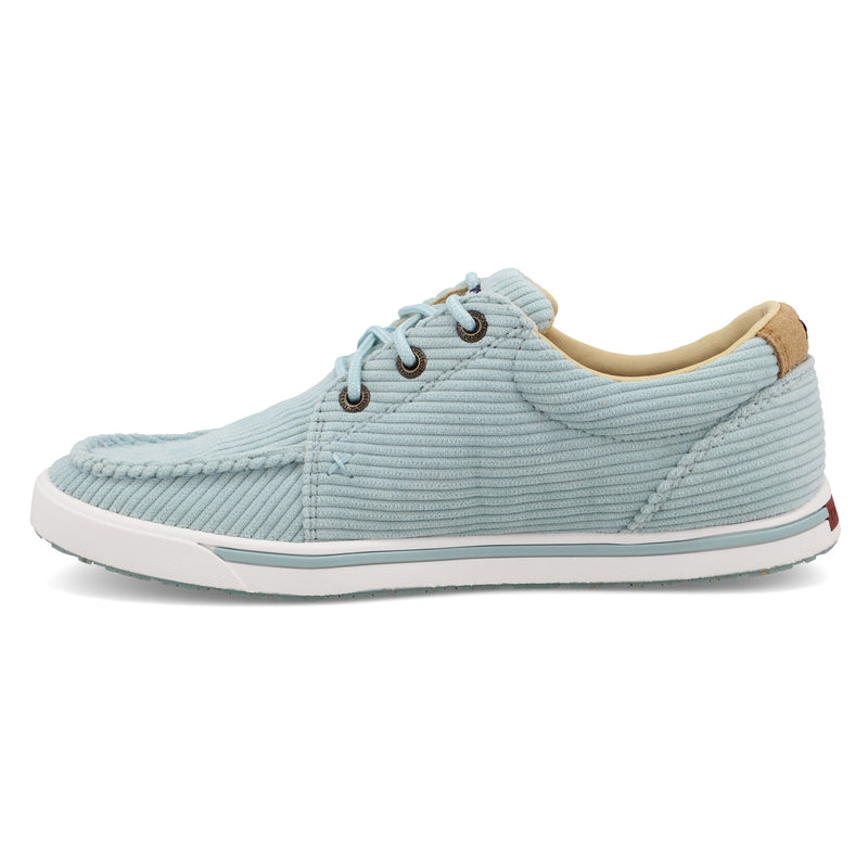 Twisted X Women`s Wrangler by Iced Aqua Corduroy Lace Up Kick