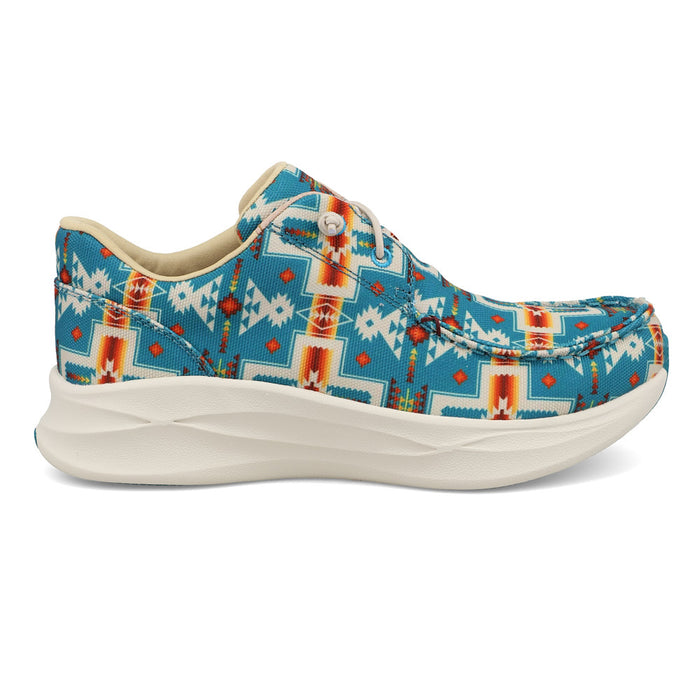 Twisted X Women's Turquoise Multi Print Feather X Casual
