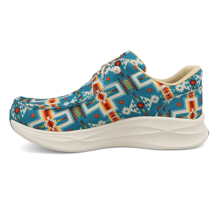Twisted X Women's Turquoise Multi Print Feather X Casual