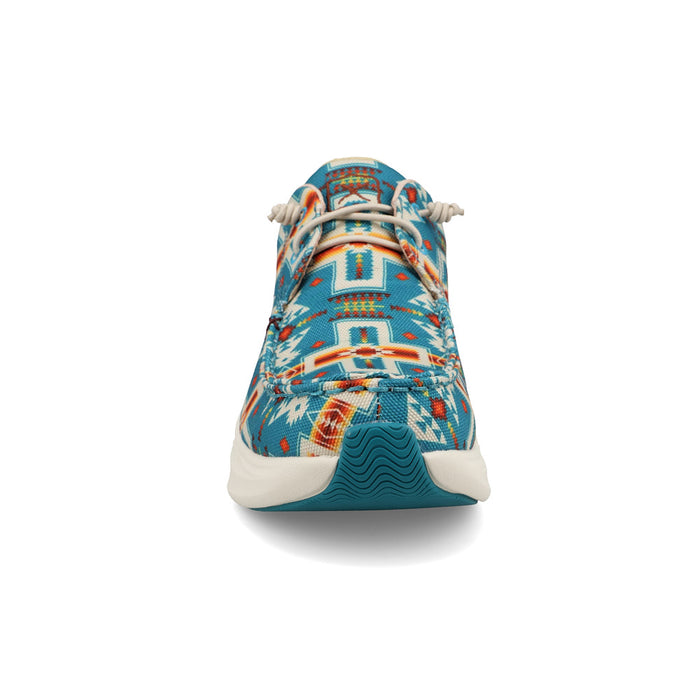 Twisted X Women's Turquoise Multi Print Feather X Casual