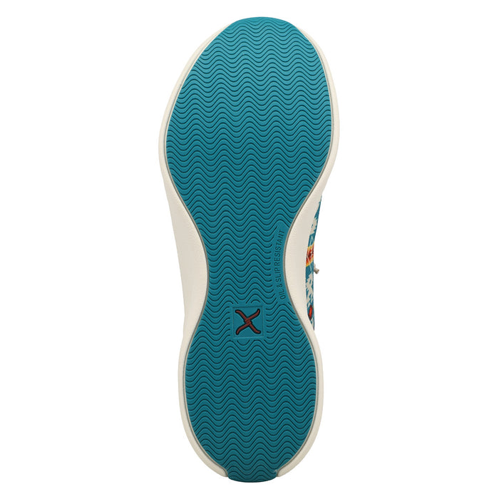 Twisted X Women's Turquoise Multi Print Feather X Casual