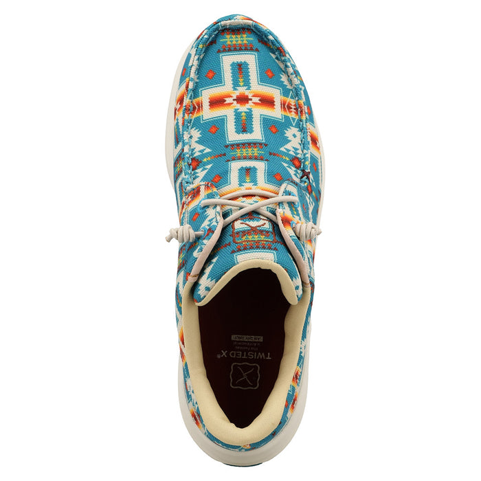 Twisted X Women's Turquoise Multi Print Feather X Casual
