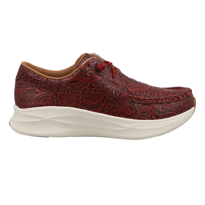 Twisted X Women's FeatherRio Red Floral Embossed Casual