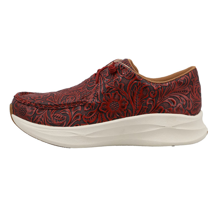 Twisted X Women's FeatherRio Red Floral Embossed Casual