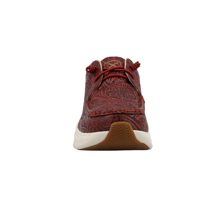 Twisted X Women's FeatherRio Red Floral Embossed Casual