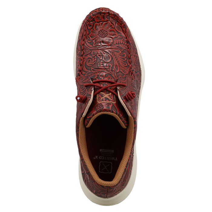 Twisted X Women's FeatherRio Red Floral Embossed Casual