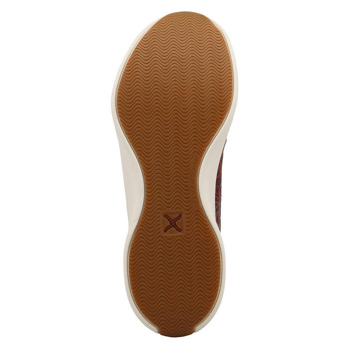 Twisted X Women's FeatherRio Red Floral Embossed Casual