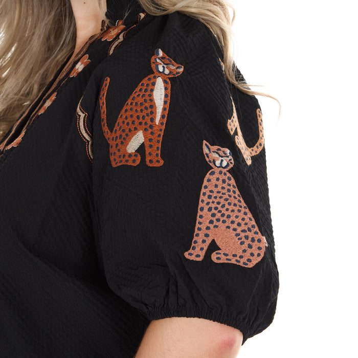 Thml Clothing Women's Black Button Top
