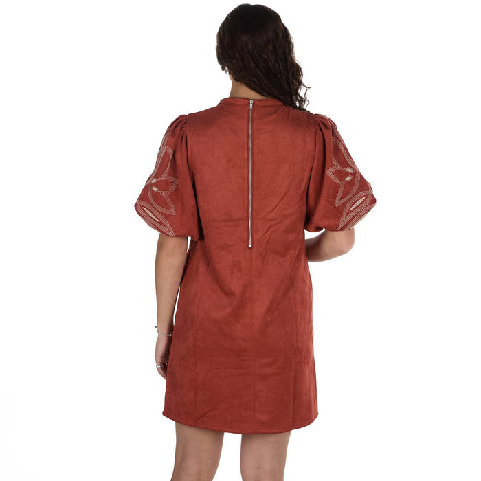 Thml Clothing Women's Rust Embroidered Dress Thml Clothing Women's Rust Embroidered Dress