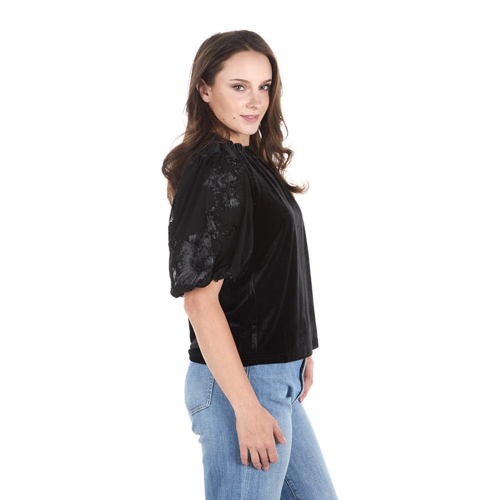 Thml Clothing Women's Black Short Sleeve Top