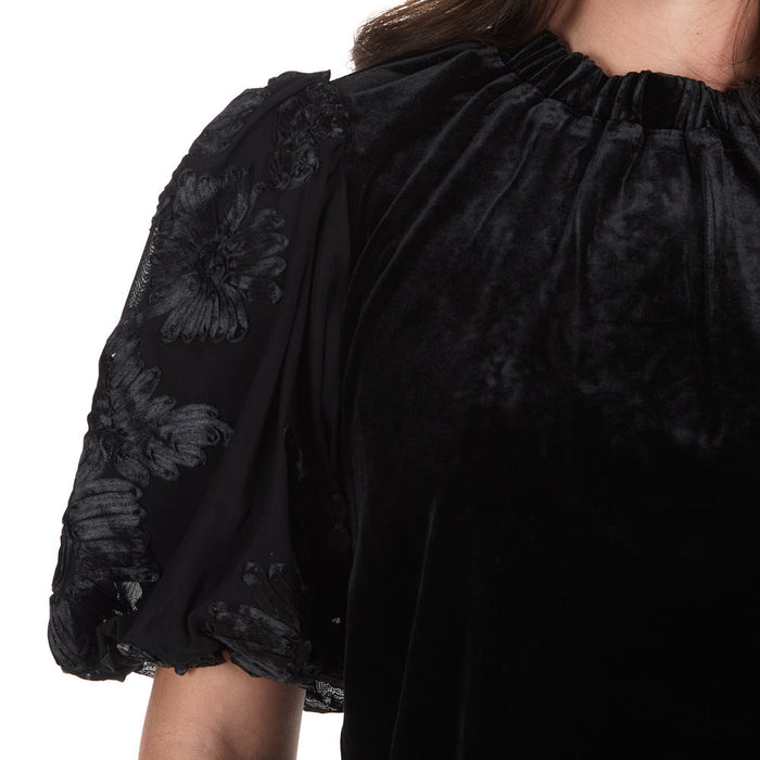 Thml Clothing Women's Black Short Sleeve Top