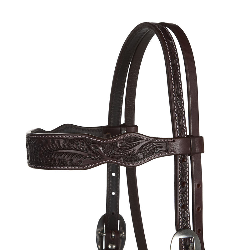 WD Tack Heavy Oiled Dark Oak Browband Headstall
