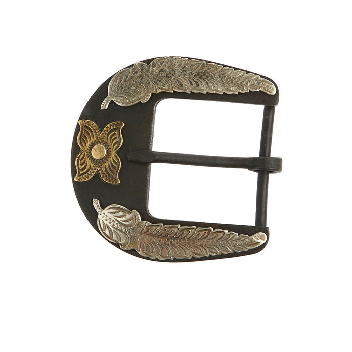 WD Tack Leaf Black Iron Belt Buckle and Keeper