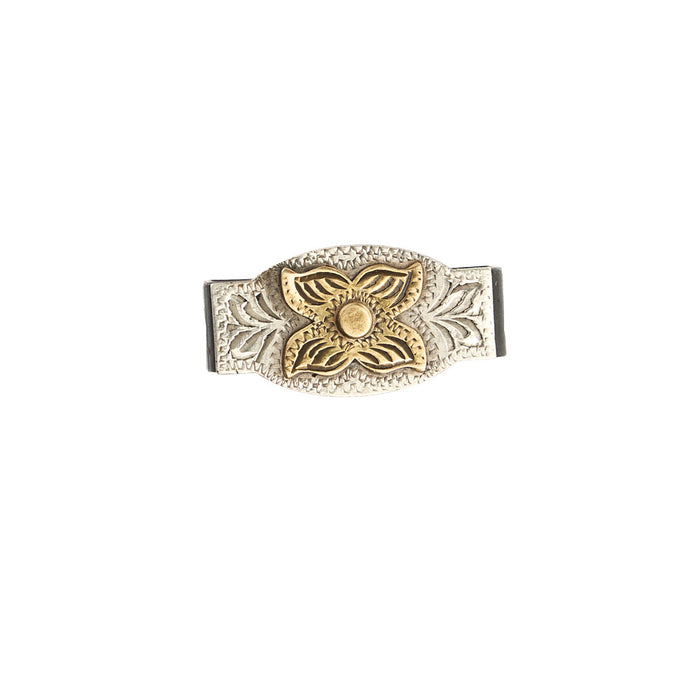 WD Tack Leaf Black Iron Belt Buckle and Keeper