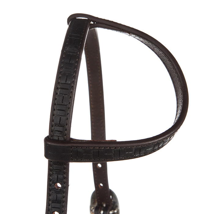 WD Tack Heavy Oil Brick Tooling 5/8 inch Single Ear Headstall