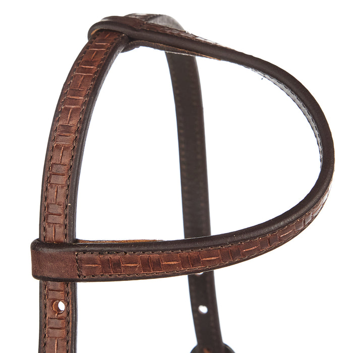 WD Tack Medium Oil Brick Tooling 5/8 inch Single Ear Headstall